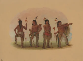 Quatre guerriers Navajo