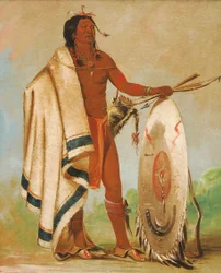 Kotz-a-tó-ah, Bouclier fumé, un guerrier distingué, 1834