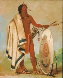 Kotz-a-tó-ah, bouclier fumé, guerrier émérite