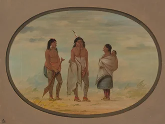 Chef Indien Nayas, Sa Femme, et un Guerrier, 1855-1869