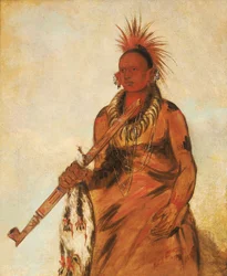 No-o-mún-nee, Marche sous la Pluie, un Guerrier, 1832