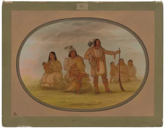 Osceola et quatre Indiens Seminolee