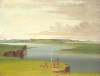 Falaises de prairie au lever du soleil, près de l