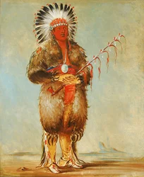 Ráw-no-way-wóh-krah, Pipestem lâche, un brave