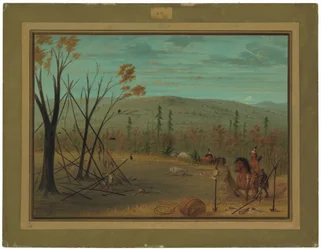 Les Frères Cheyenne Revenant de Leur Chasse d