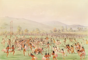 Le jeu de balle indien, vers 1832