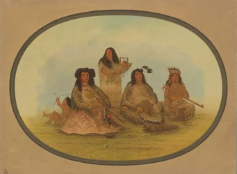 Le chef Sioux avec plusieurs Indiens, 1861-1869