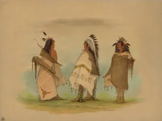Trois guerriers Shoshonee, 1861