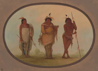 Trois Indiens Yumaya, 1855-1869