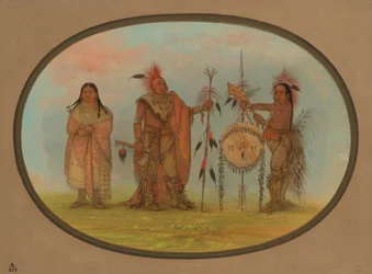 Deux chefs Saukie et une femme, 1861-1869