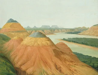 Vue sur le Big Bend du Missouri supérieur
