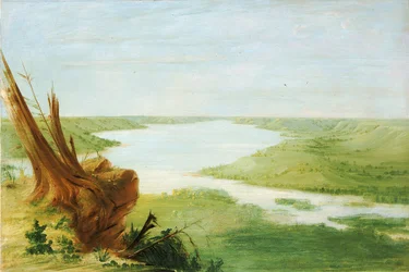 Vue sur le lac Saint-Croix, Haut Mississippi, 1835-1836