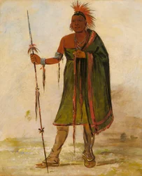 Wash-ím-pe-shee, fou, un guerrier distingué, 1834