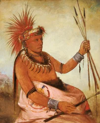 Wos-cóm-mun, Homme occupé, un brave, 1832