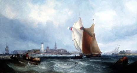 Navires au large de la côte française