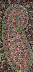 Motif de tissu pour châles de Paisley, vers 1871