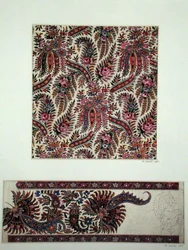 Conceptions de tissus pour châles de Paisley, vers 1871