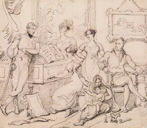 Un groupe familial autour d