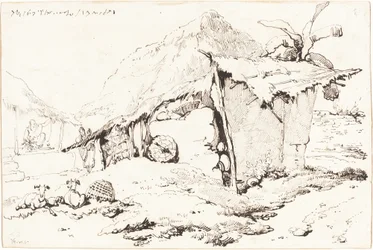 Cabane de village en Inde [recto]