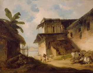 Scène de village au Bengale, 1819-1821