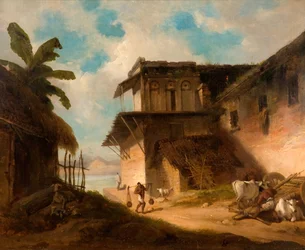 Scène de village bengali, 1821