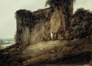Paysage avec ruines