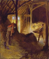 Dans la grange