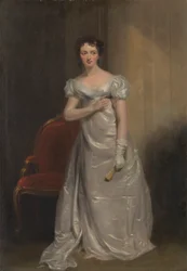 Harriet Smithson en Miss Dorillon, dans "Wives as They Were, and Maids as They Are" d