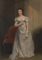 Harriet Smithson dans le rôle de Miss Dorillon, dans "Wives as They Were, and Maids as They Are" d