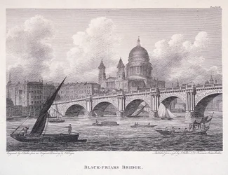 Pont de Blackfriars, Londres, 1827
