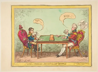 Une partie de cribbage ou le dernier mélange de Boney, 6 juin 1814