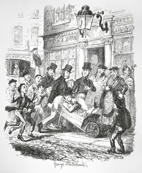Un pickpocket en garde à vue, c.1835