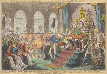 Une scène dans la nouvelle farce - telle que jouée au Royalty Theatre !