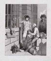 Un magasin sifflant : Tom & Jerry visitant Logic, à bord de la Fleet, Prison de Fleet, Londres, 1821