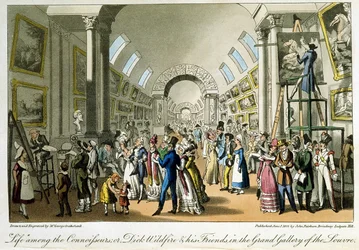 La grande galerie du Louvre - dans "Life in Paris" par David Carey, Londres