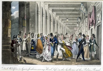 Les galeries du Palais Royal - dans Life in Paris par David Carey, Londres