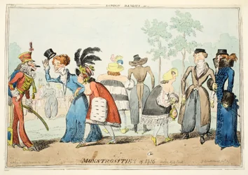 Les dandies de Londres ou les monstruosités de 1815, Hyde Park, pub. 1835