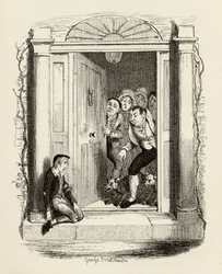 Oliver Twist à la porte de Mme Maylie, de 