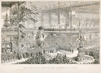 Ouverture de la Grande Exposition, Crystal Palace, Hyde Park, Londres, 1851