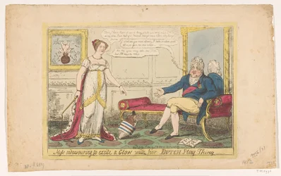 Princesse Charlotte jouant avec sa toupie hollandaise, 1814 Miss essayant de susciter une lueur avec son jouet hollandais