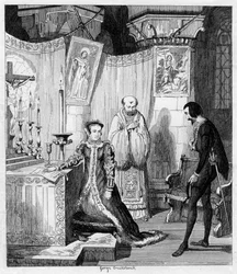 La reine Marie se fiançant à Philippe d