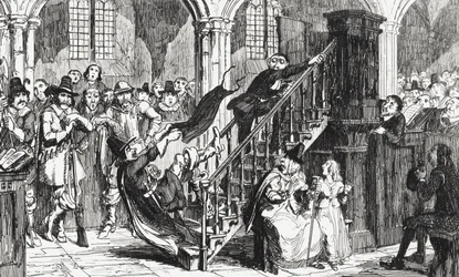 Révérend Holdenough pendant un service, illustration de 