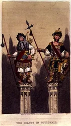 Les Géants dans Guildhall, publié vers 1824
