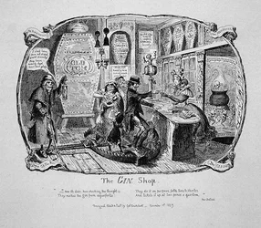 Le Magasin de Gin, de "Scraps and Sketches", Partie II, planche 3