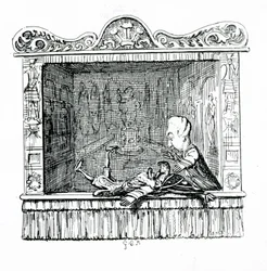 Le docteur avec Monsieur Punch