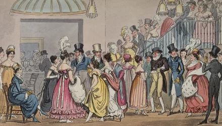 Tom et Jerry dans le salon de Covent Garden, de Life in London par Pierce Egan, 1821