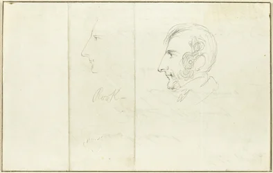 Deux autoportraits de profil