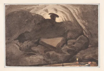 Scène dans une grotte