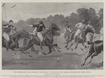 Les matchs internationaux de polo à Hurlingham, le deuxième des jeux de la Coupe Challenge d