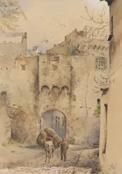 Porte en haut de la vieille ville, San Remo, 1877